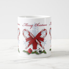 Taza De Café Gigante Bastones de Caramelo Feliz Navidad