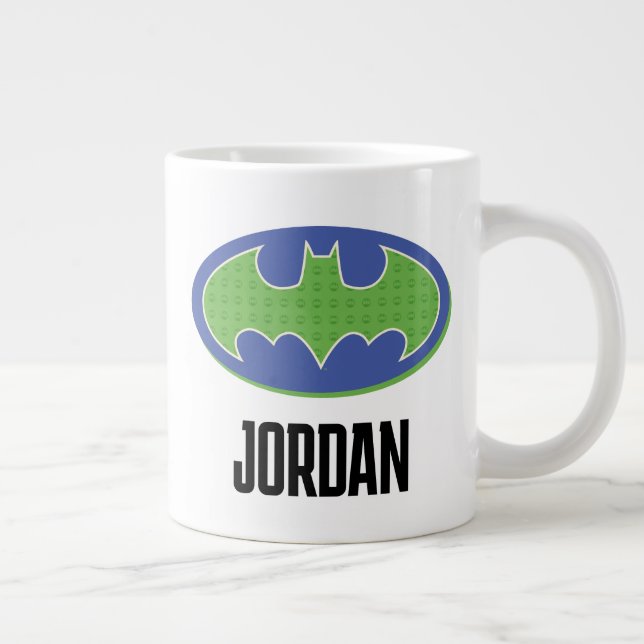 Taza De Café Gigante Batman | Símbolo morado y verde (Derecha)