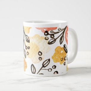 Taza De Café Gigante Bayas y floral