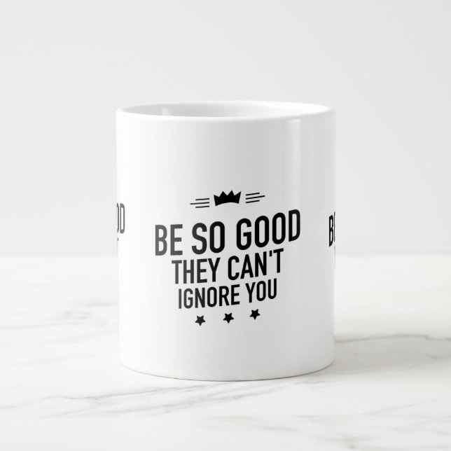 Taza De Café Gigante Be so good black (Frente)