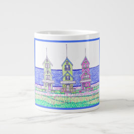 Taza De Café Gigante Beach Cottage Trio Jumbo Mug