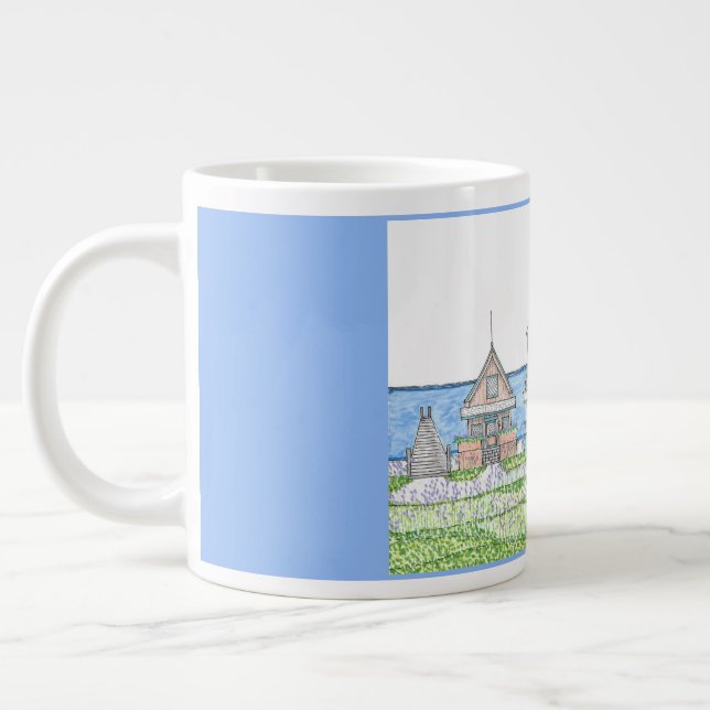 Taza De Café Gigante Beach Shack Life 1; Jumbo Mug (Izquierda)