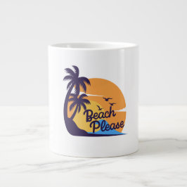 Taza De Café Gigante Beach Sunset Vibes | Mugre tropical de verano