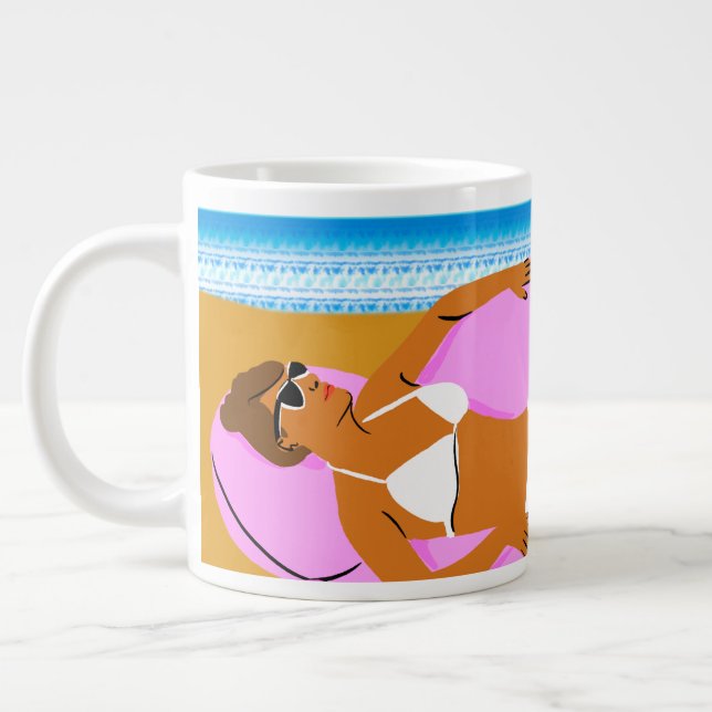 Taza De Café Gigante Beachy Keen - Rosa (Izquierda)