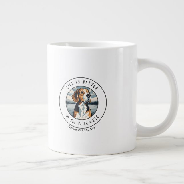 Taza De Café Gigante beagle, mug, (Derecha)
