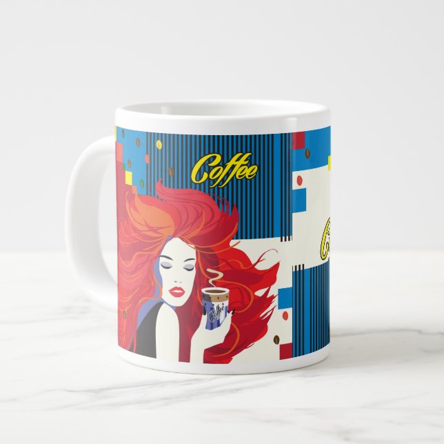 Taza De Café Gigante Beaitiful Fashion Woman POP-ART (Izquierda)