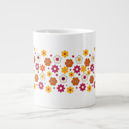 Taza De Café Gigante Beautiful flower pattern mug