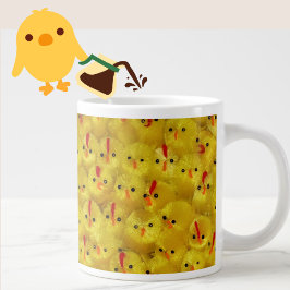 Taza De Café Gigante Bebé de Pascua Amarillo lindo JUMBO Mug