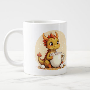 Taza De Café Gigante Bebé Dragón Lindo Chocolate Caliente Niños Kawaii