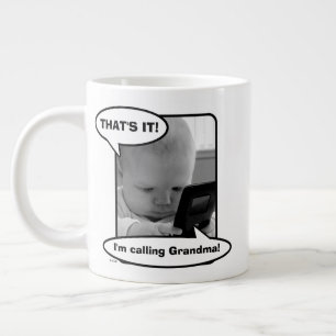Taza De Café Gigante Bebé en teléfono celular