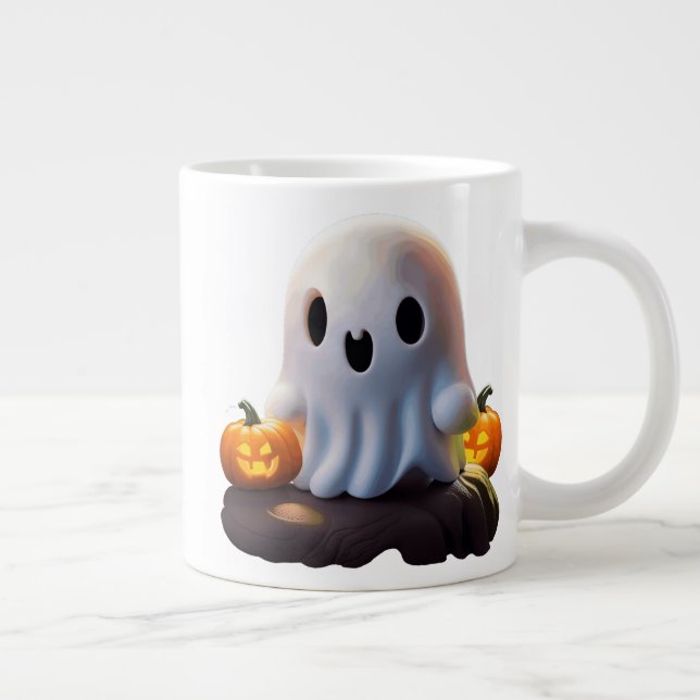 Taza De Café Gigante Bebé Fantasma Típico personaje de Halloween (Derecha)