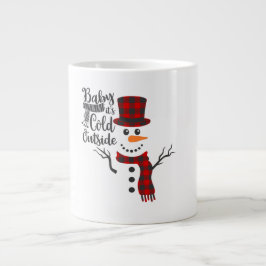 Taza De Café Gigante Bebé, frío fuera de Snowman Mug