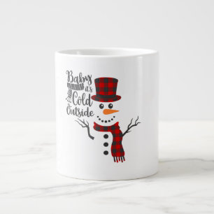 Taza De Café Gigante Bebé, frío fuera de Snowman Mug