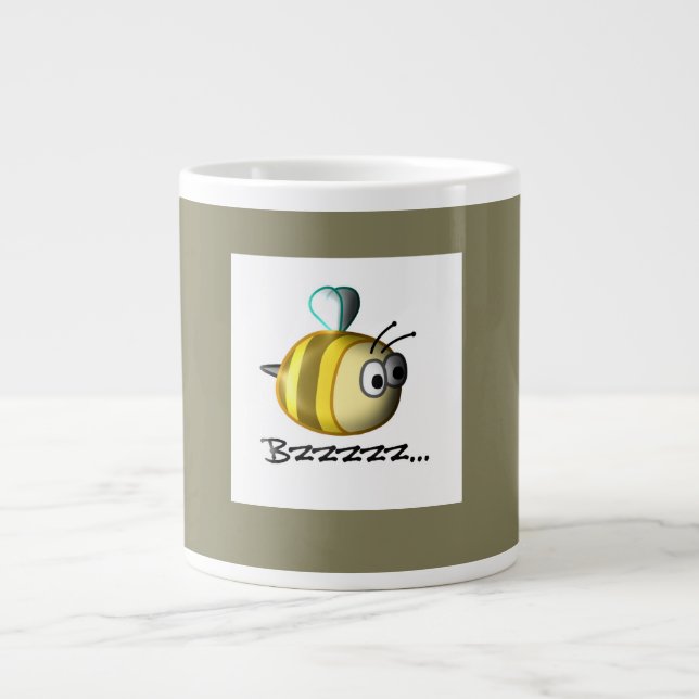 Taza De Café Gigante Bee Buzzing Jumbo Mug (Frente)
