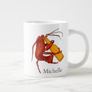 Taza De Café Gigante Beer cerveza Lobster Personalizado Nombrado