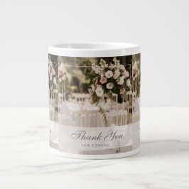 Taza De Café Gigante Beige Pastel Elegant Gracias