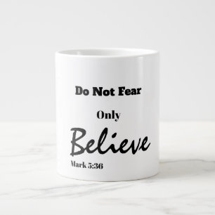 Taza De Café Gigante Believe Scripting Jumbo Mug