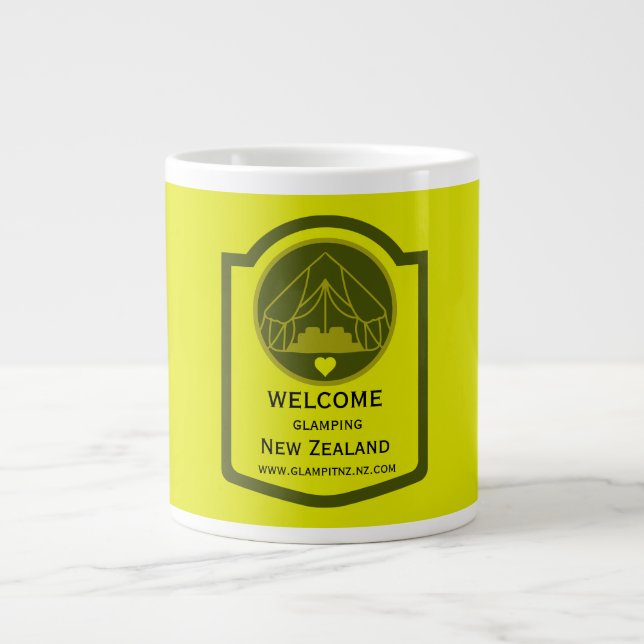 Taza De Café Gigante Bell Tent Glamour Business (Frente)