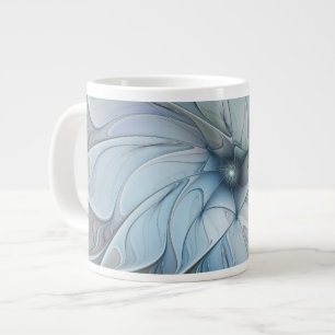 Taza De Café Gigante Belleza elegante arte abstracto fractal moderno fl