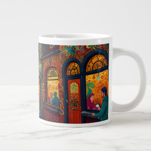 Taza De Café Gigante Bellísima ciudad antigua de navidades en Bélgica
