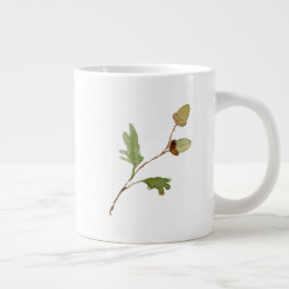 Taza De Café Gigante Bellotas y hojas de roble |