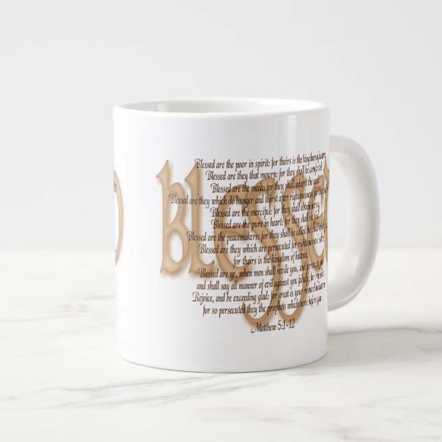 Taza De Café Gigante Bendecido - beatitudes (Derecha)