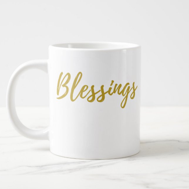 Taza De Café Gigante Bendiciones Jumbo 20 oz Mug (Izquierda)