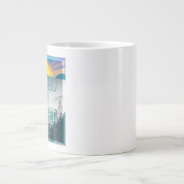 Taza De Café Gigante Bendito y agradecido