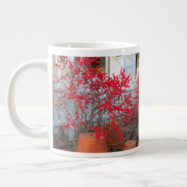 Taza De Café Gigante Berries rojas de invierno - Viñedo de Martha (Izquierda)