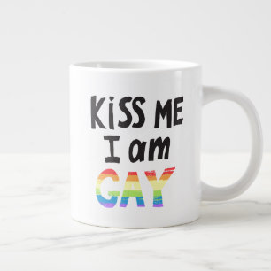 Taza De Café Gigante Bésame, soy gay