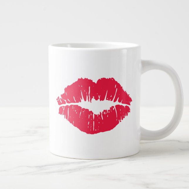 Taza De Café Gigante Beso de pintalabios (Derecha)