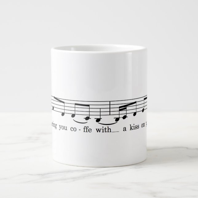 Taza De Café Gigante Beso en tu cabeza (Frente)