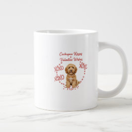 Taza De Café Gigante Besos de Cockapoo Deseos de San Valentín Amante de