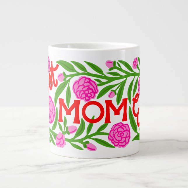 Taza De Café Gigante Best Mom Ever Mother's Day Jumbo Mug (Frente)