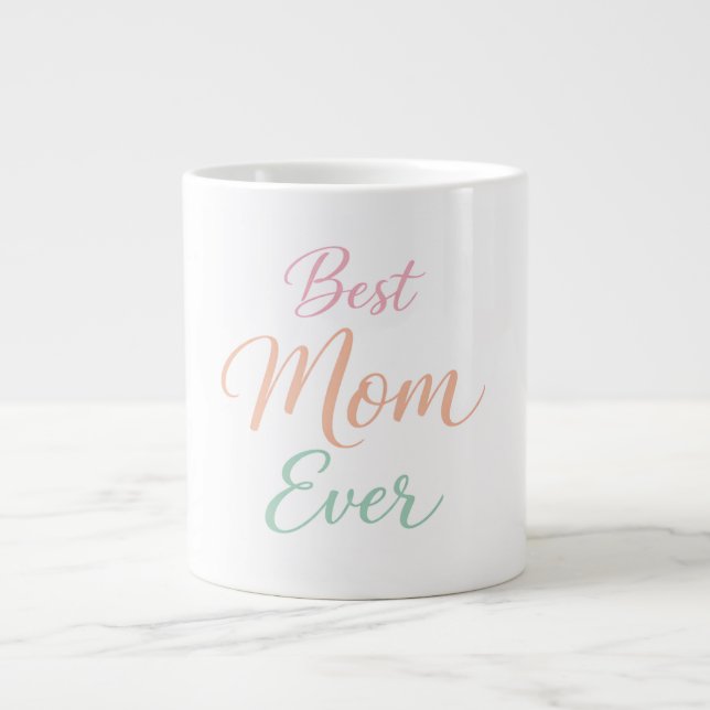 Taza De Café Gigante Best Mom Ever Personalized Coffee Mug (Frente)