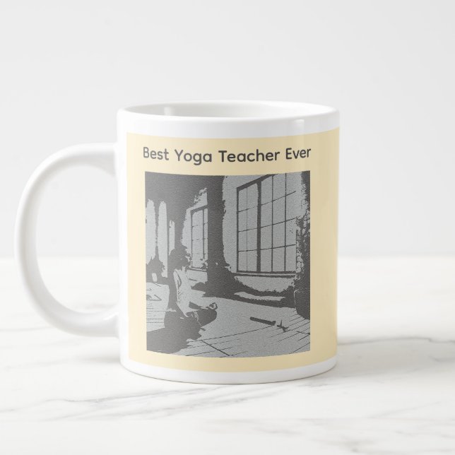 Taza De Café Gigante Best Yoga Teacher Ever (Izquierda)