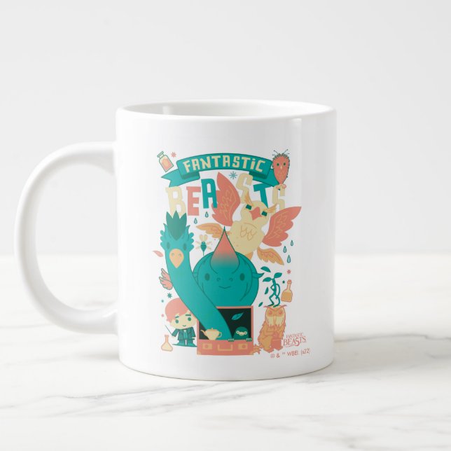 Taza De Café Gigante Bestias Fantásticas personalizados Con Newt Scaman (Izquierda)