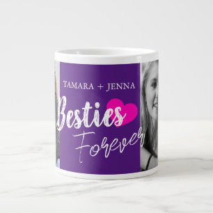 Taza De Café Gigante Besties Forever personalizado dos fotos