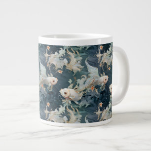 Taza De Café Gigante Betta Fish Blue White