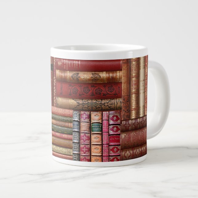 Taza De Café Gigante Biblioteca de libros antigua (Derecha)