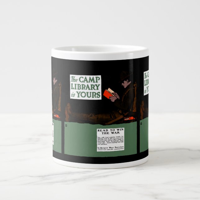 Taza De Café Gigante Biblioteca del Campo de la Primera Guerra Mundial  (Frente)
