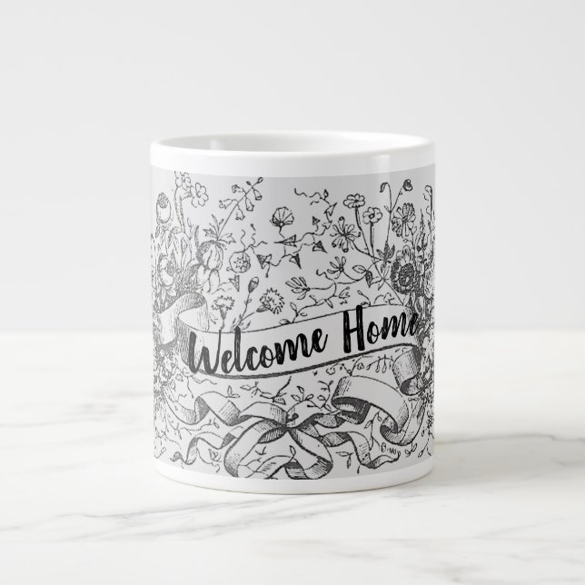Taza De Café Gigante Bienvenida Hogar Nuevo Hogar Comprador Realalty (Frente)