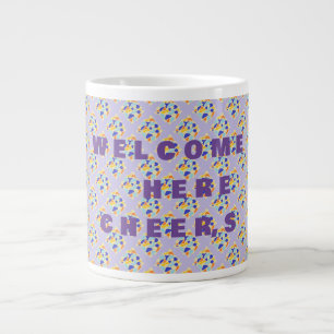 Taza De Café Gigante bienvenida y alegría motivos de Lavender