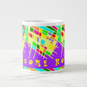 Taza De Café Gigante Bienvenido a casa, arte de bienvenida y mensaje