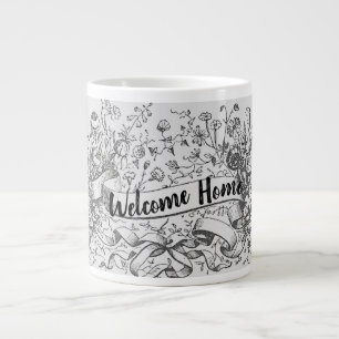 Taza De Café Gigante Bienvenido a Casa Nombre de Agente Inmobiliario Pe