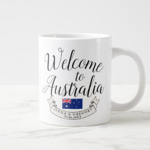 Taza De Café Gigante Bienvenidos a Australia  Personalizado de matrimon