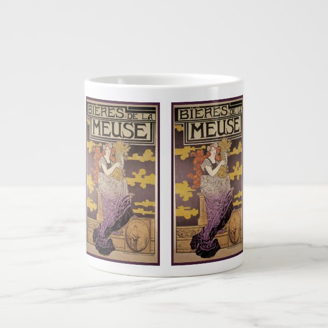 Taza De Café Gigante Biere de la Meuse por Marc Auguste Bastard (Frente)