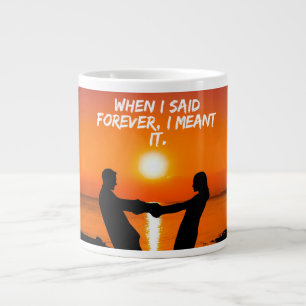 Taza De Café Gigante Big Love Mug con cita romántica