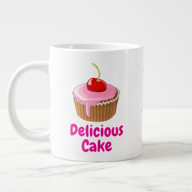 Taza De Café Gigante Big Mug para pasteles de microondas (Mug de tarta  (Izquierda)