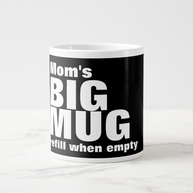 Taza De Café Gigante Big Mug Personalizado Con Nombre Y Texto (Frente)